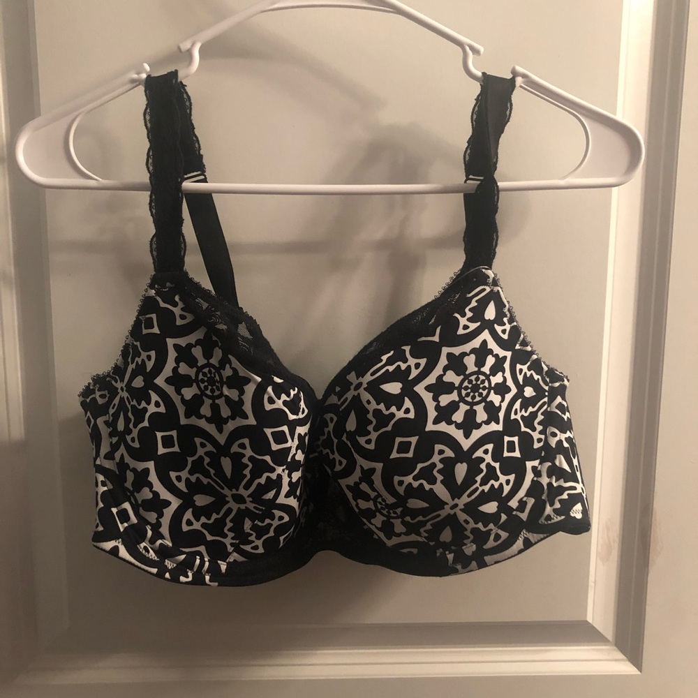 Black and white print Cacique Bra